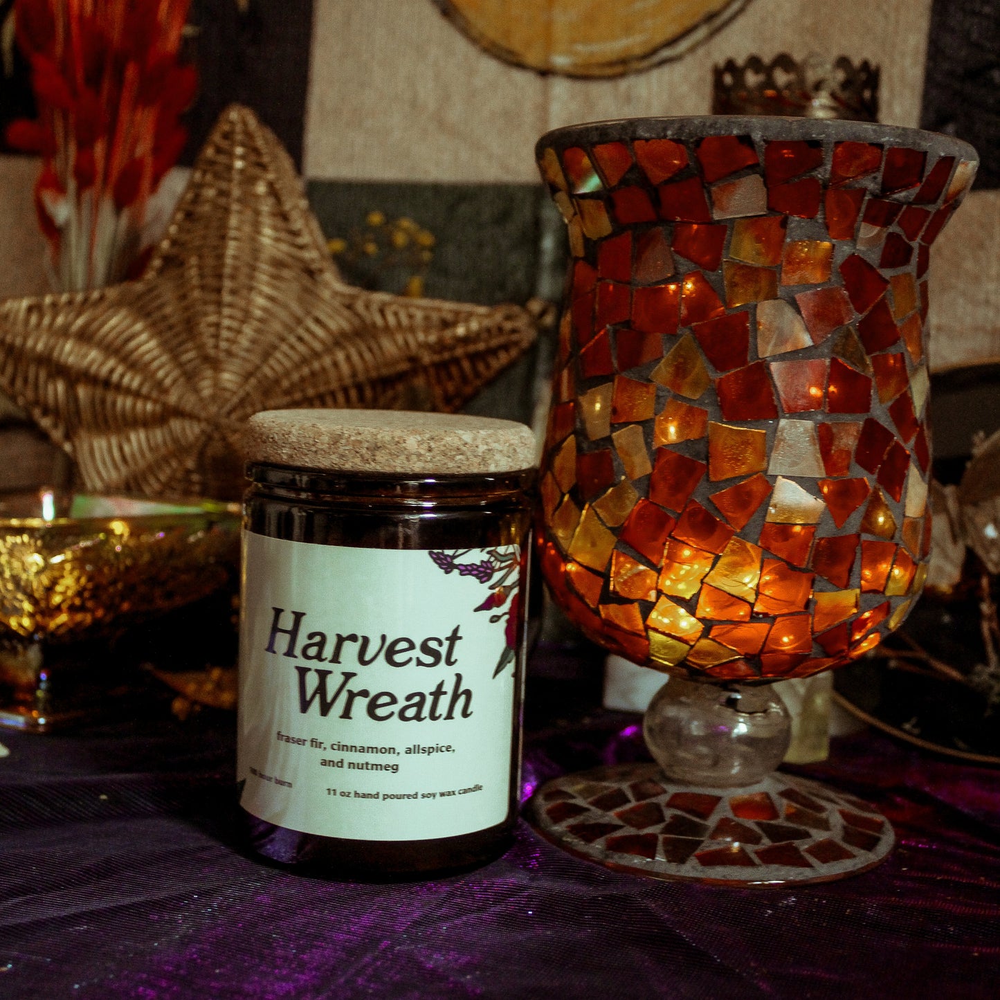 Harvest Wreath Candle